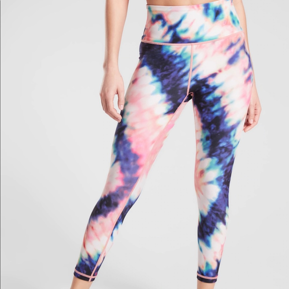 Athleta Elation Tie Dye 7/8 Tight Coral